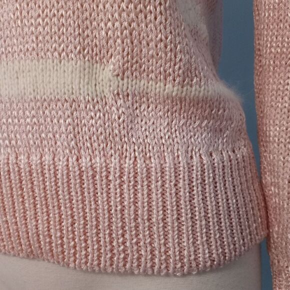Vintage Lilly of California Barbiecore Geometric Sweater Artsy Size Meduim Pink - Picture 8 of 15
